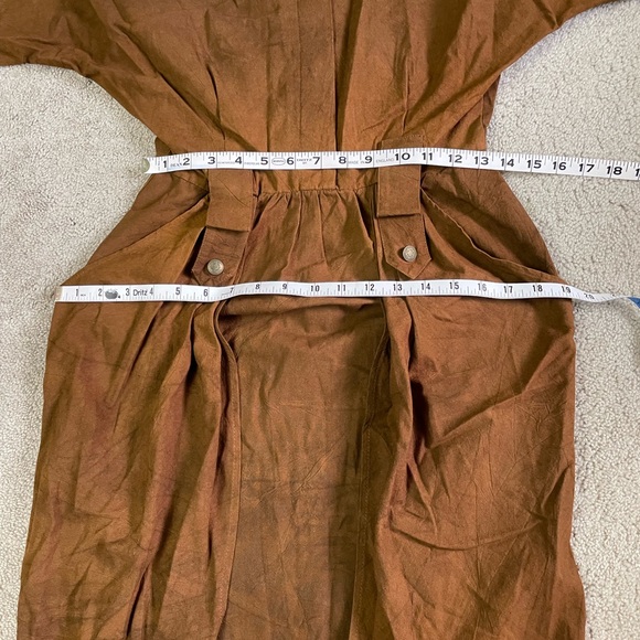 Vintage Rabbit Rabbit Rabbit Brown Dress Size 8 - Picture 5 of 8